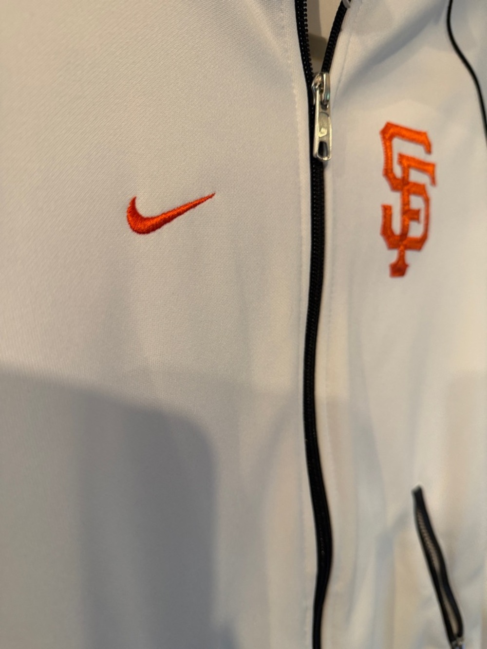 Nike White Track Jacket SF Giants logo small - Picture 4 of 6